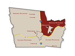 Northeast Rockingham map