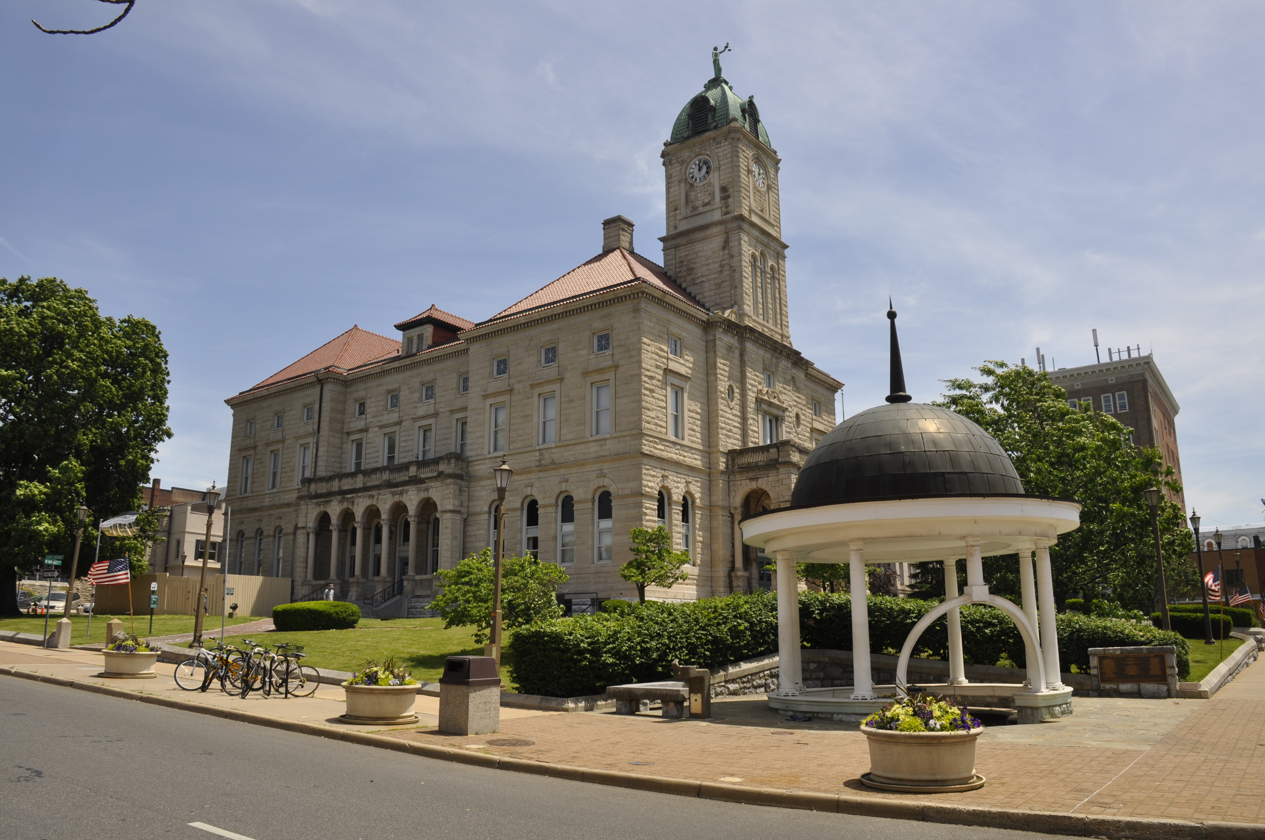 Rockingham County Courthouse on Court Square in historic downtown Harrisonburg, Virginia